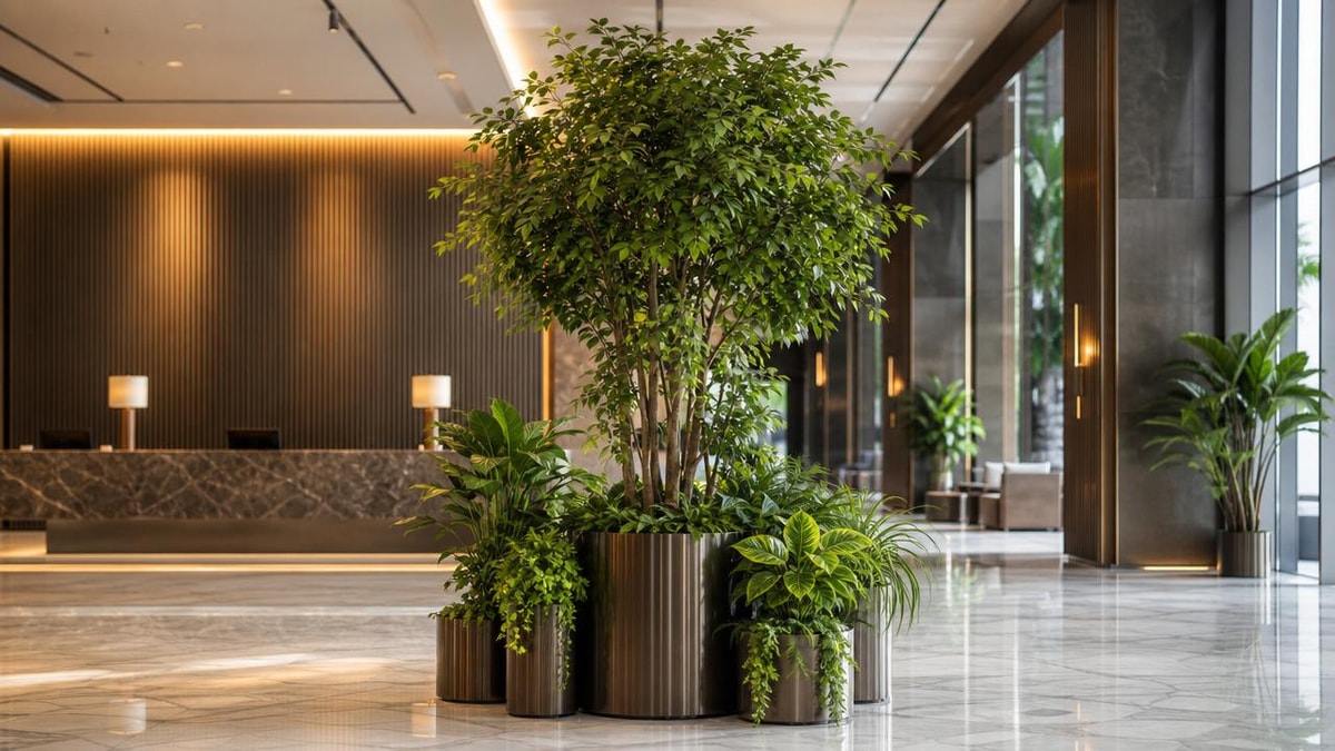 Artificial plants for hotels: where they look premium, not fake