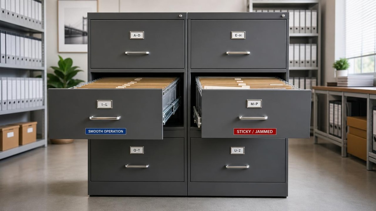 Steel Filing Cabinets: Why Some Drawers Jam Too Early