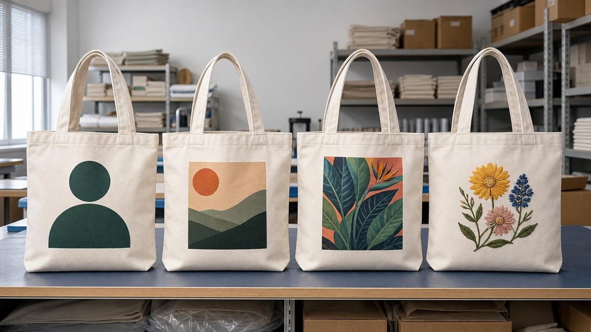 Custom canvas tote bags: which printing methods last longer