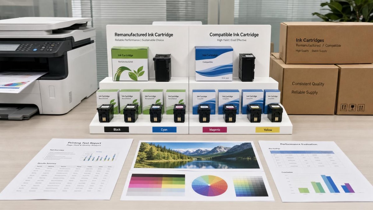 Wholesale ink cartridges: remanufactured vs compatible in real use