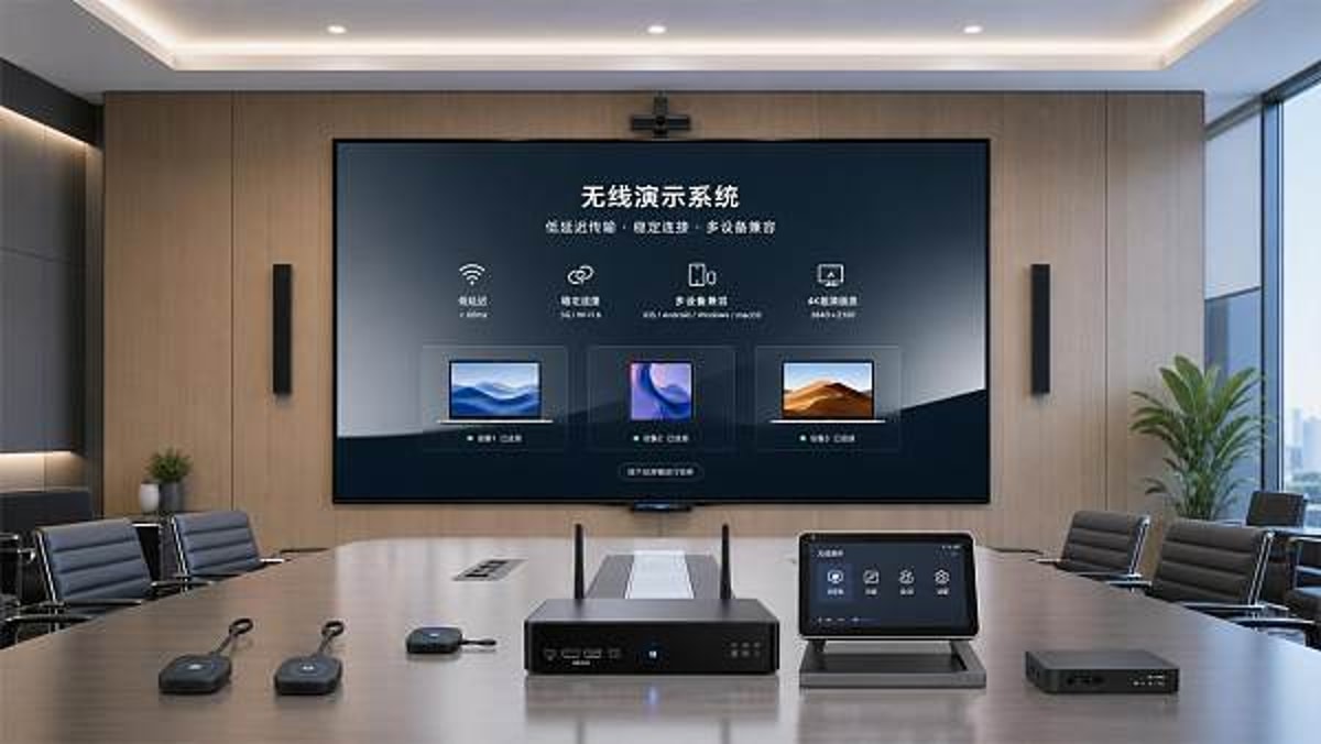 Wireless presentation systems that solve lag in larger rooms