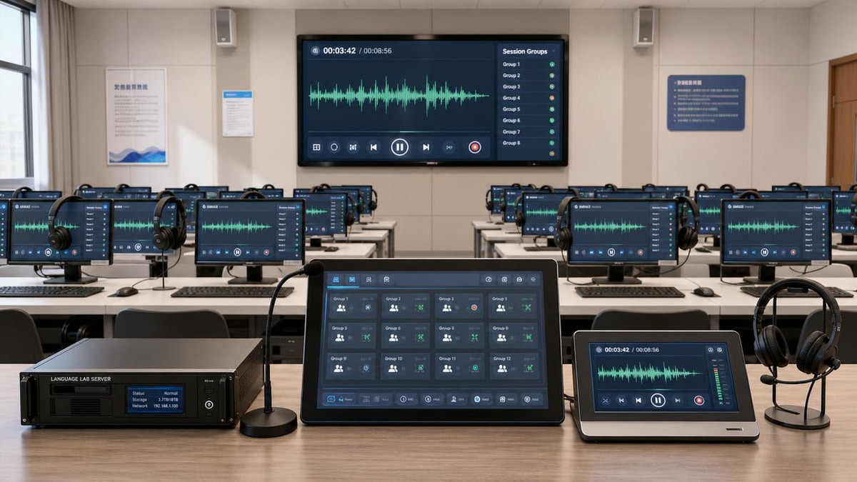 Language lab equipment features that improve speaking practice