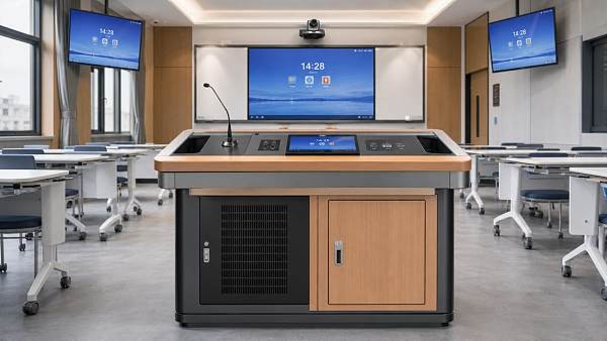 Smart podiums for classrooms that fit hybrid teaching better