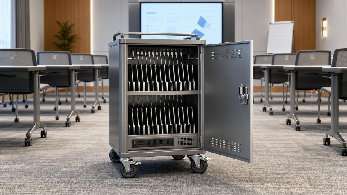Tablet charging carts with locking doors still need these checks