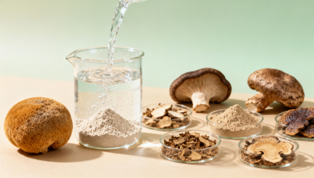 How fine should lion's mane mushroom powder be for blending?