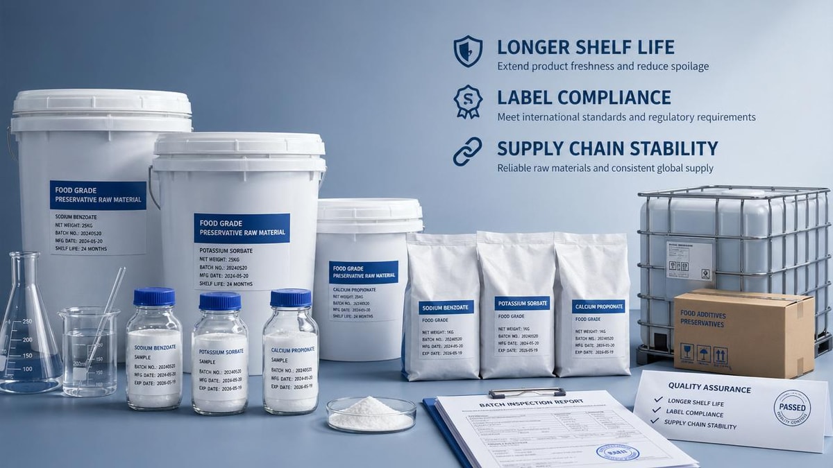 Wholesale preservatives: shelf life gains and labeling risks