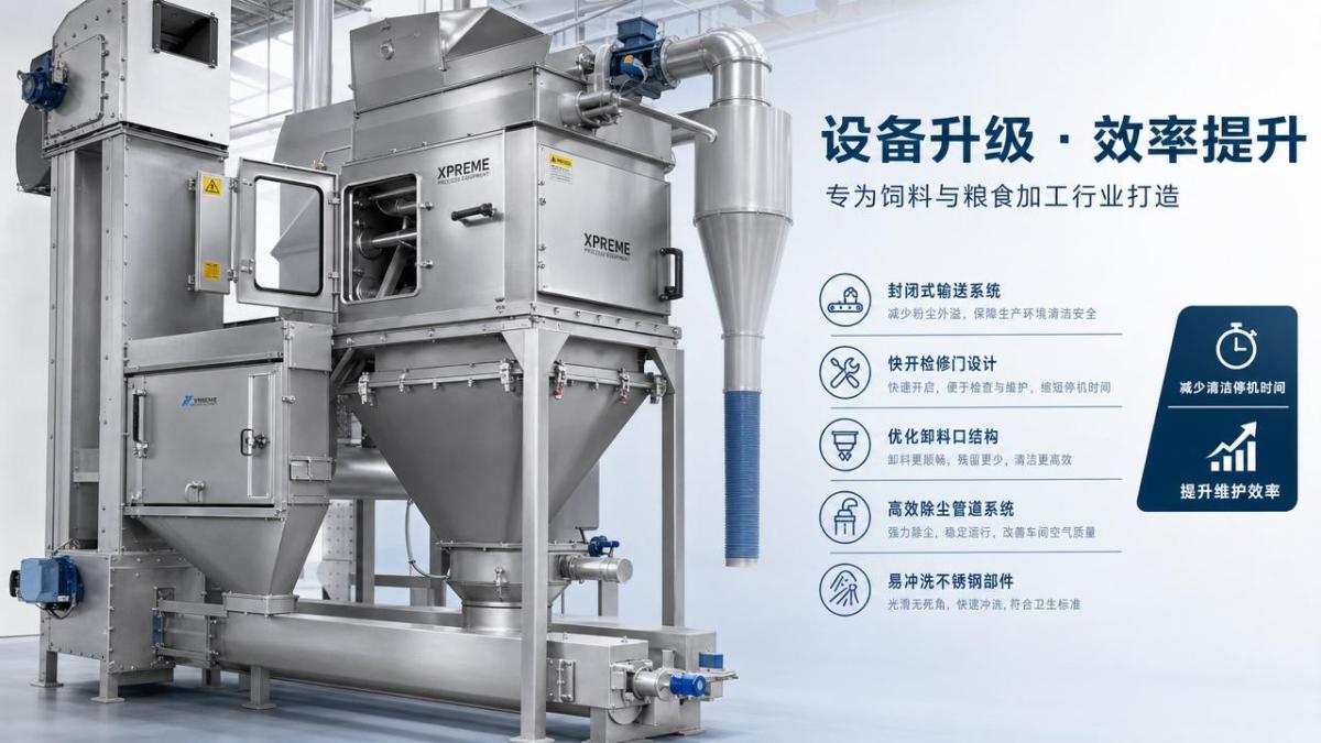 Feed and Grain equipment upgrades that shorten cleaning downtime