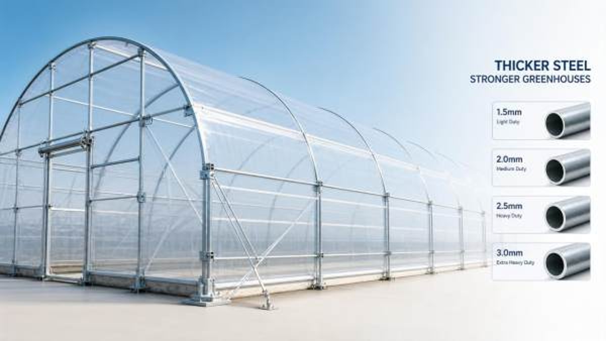 Poly tunnel greenhouses wholesale: steel thickness matters more than expected