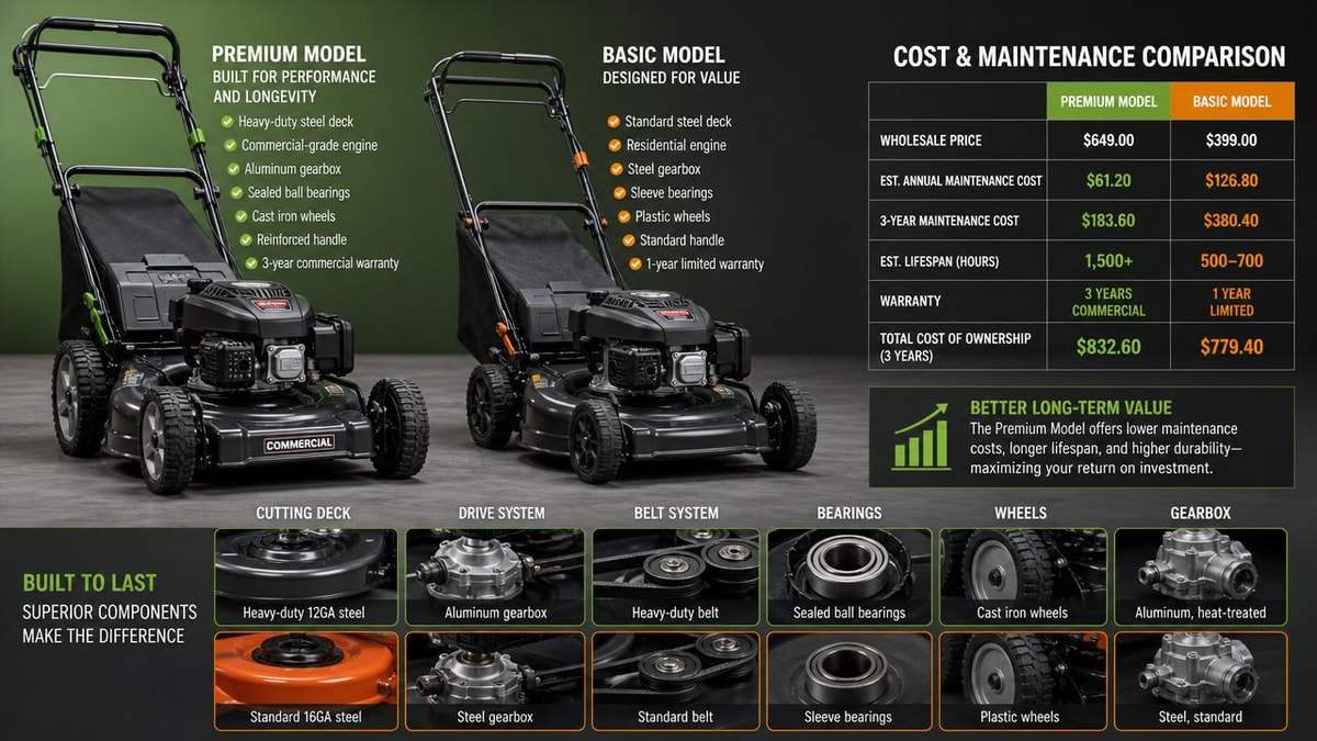 Wholesale lawn mowers: where low pricing often hides repair costs