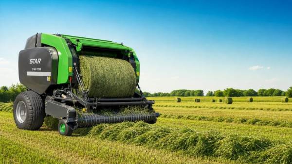 Round baler machine pickup width vs field efficiency