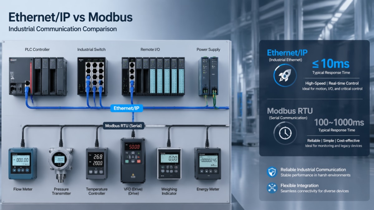 Modbus vs Ethernet/IP Latency Data: Which Is Faster