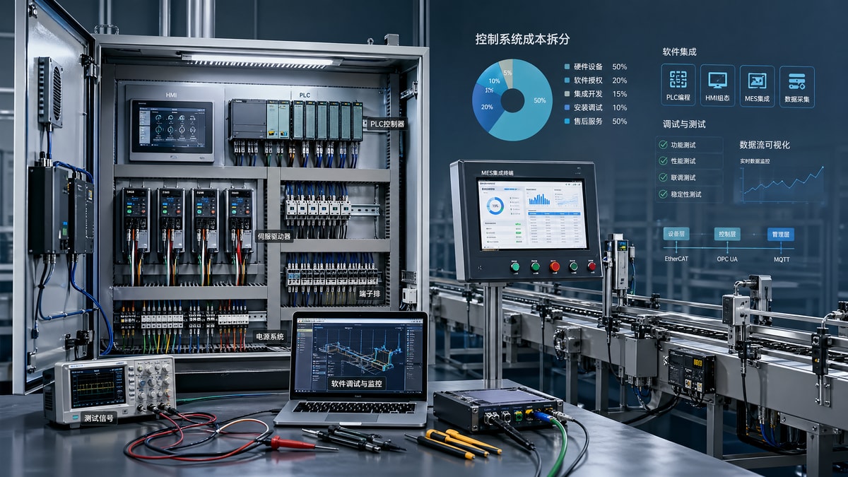 What should be included in a fair control systems cost breakdown?