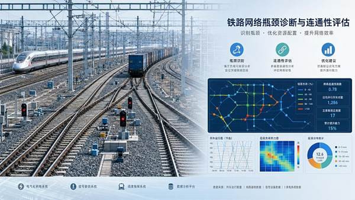What Weak Rail Connectivity Reveals About Network Bottlenecks