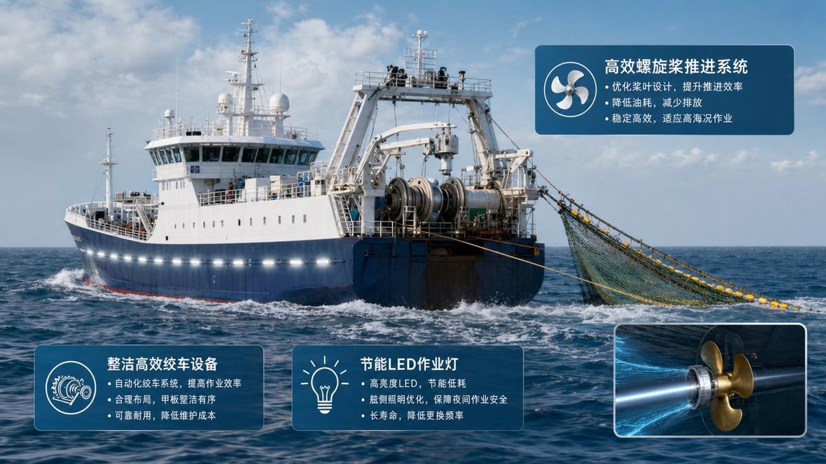 Fishery equipment upgrades that cut fuel waste at sea
