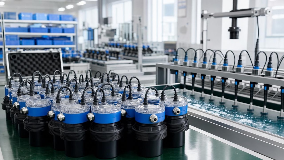 Ultrasonic level sensor factory checks before a bulk order