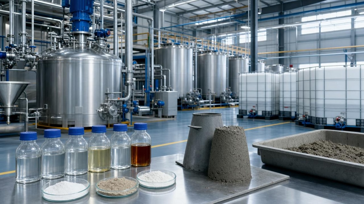 PCE superplasticizer factory quality gaps that affect slump
