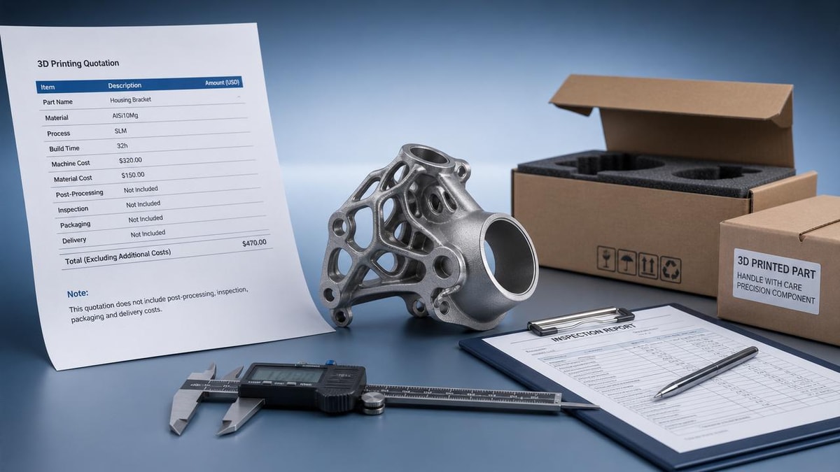 A 3D Printing Quotation Can Look Complete and Still Miss Key Costs