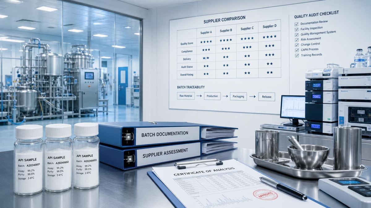 How to Compare Fine Chemicals API Suppliers Without Missing Quality Risks