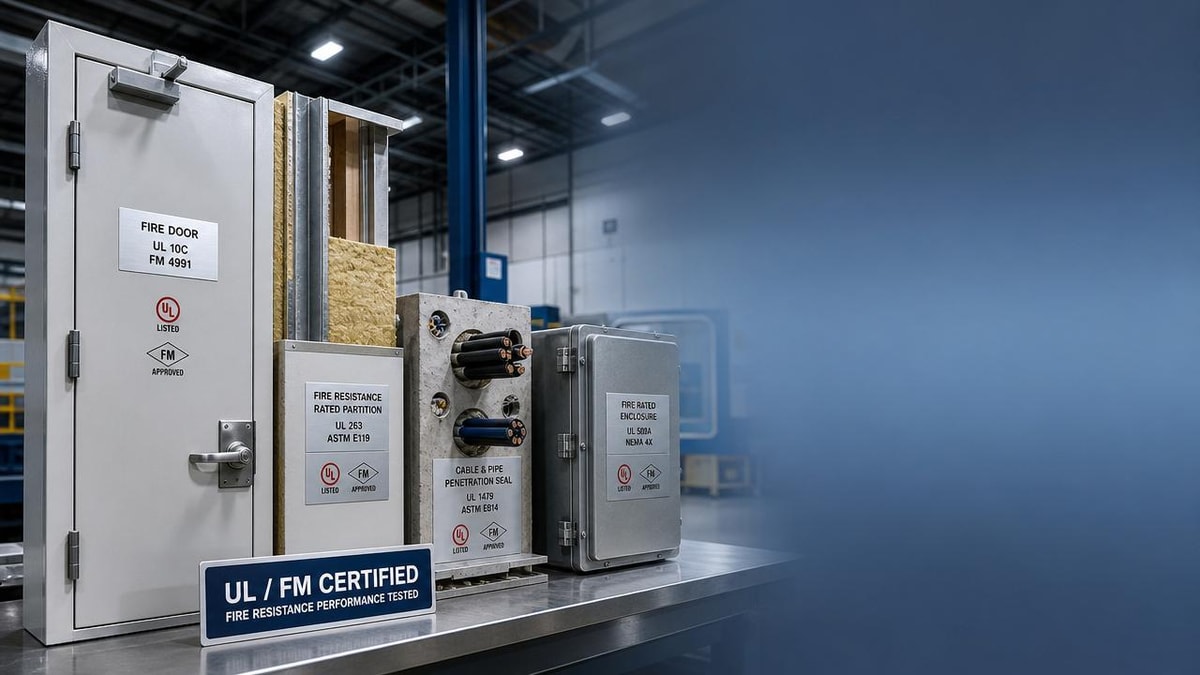 Fire Resistance Rating (UL/FM) Data: A Smarter Way to Compare Certified Options