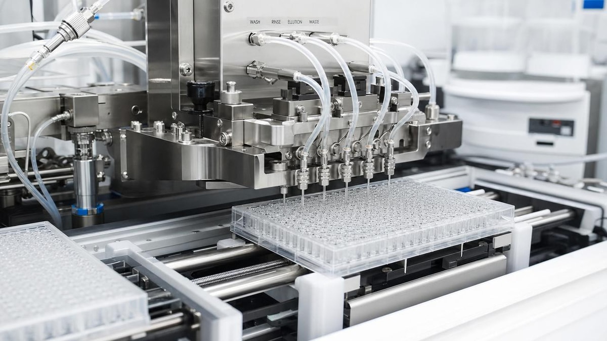 Automated washer residual volume data that changes wash choice