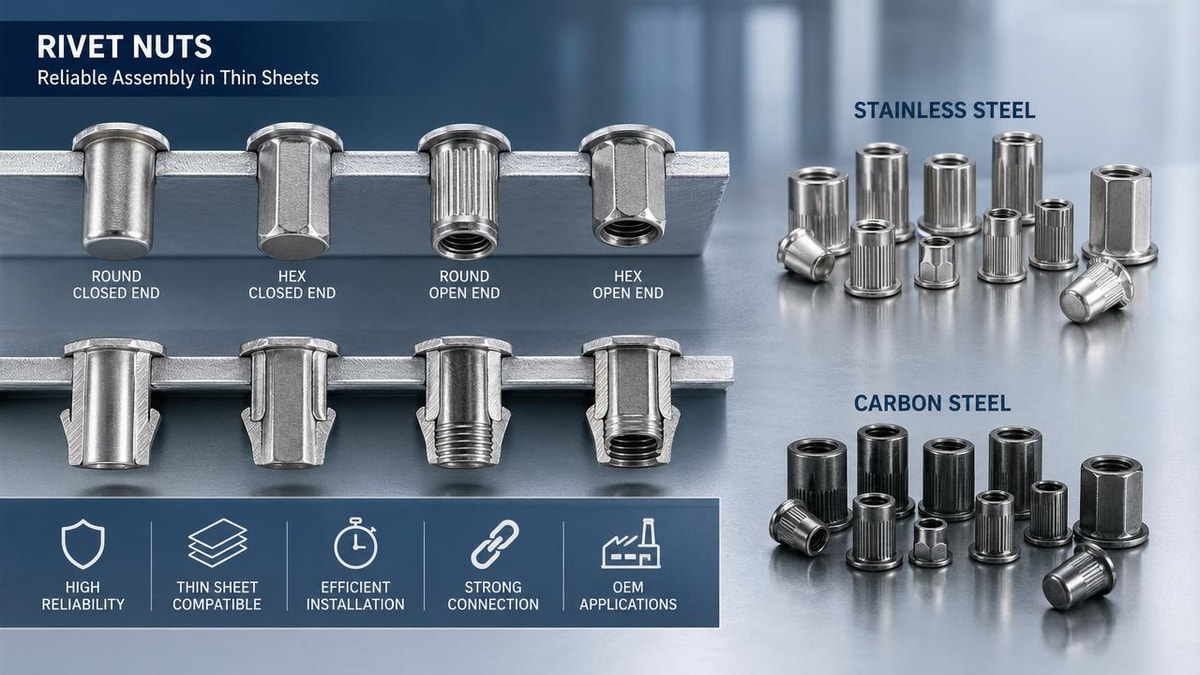 Rivet Nut Manufacturer OEM: How to Choose for Thin Sheet Applications