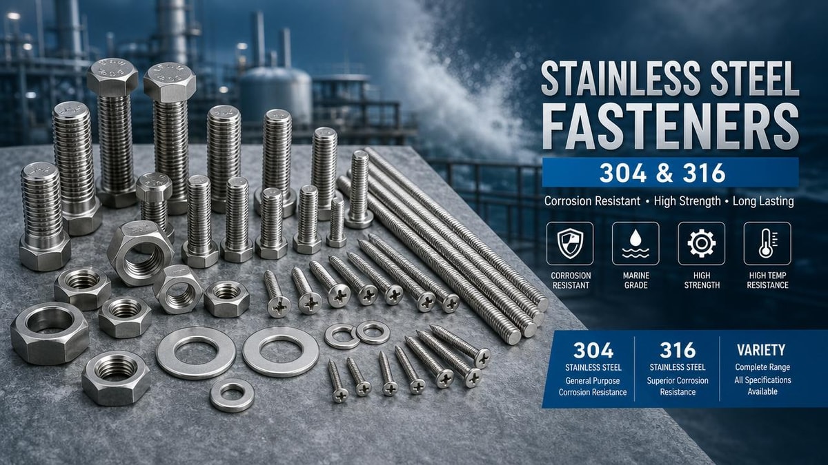 Stainless Steel Fasteners Wholesale: Comparing 304 and 316 for Daily Demand