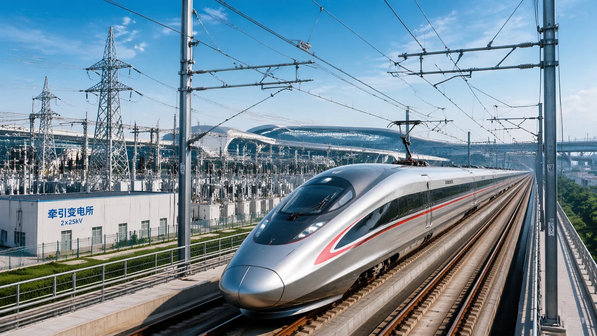 Which traction power supply configuration offers the best energy efficiency for high-speed networks?