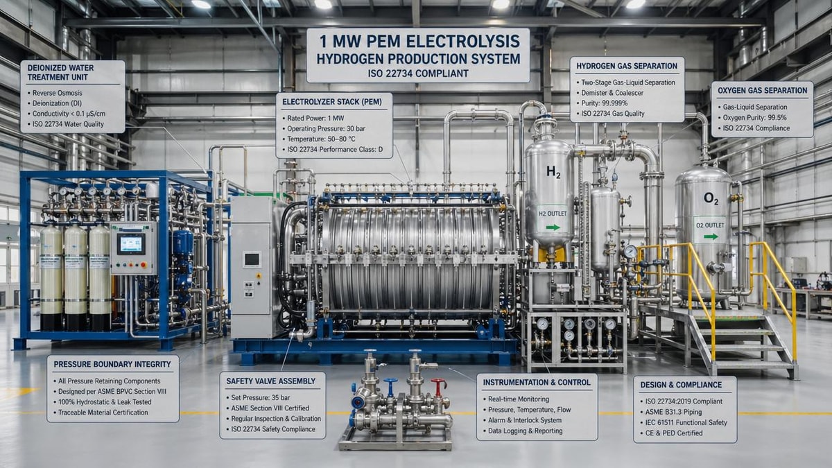 ISO 22734 for Water Electrolyzers: What to Check Before Specifying a MW PEM Unit