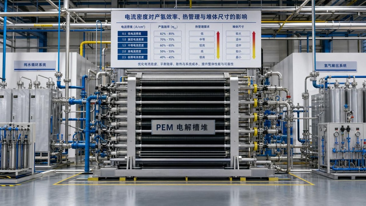 PEM Stack Current Density (A/cm2): How It Changes Output, Heat, and Stack Sizing