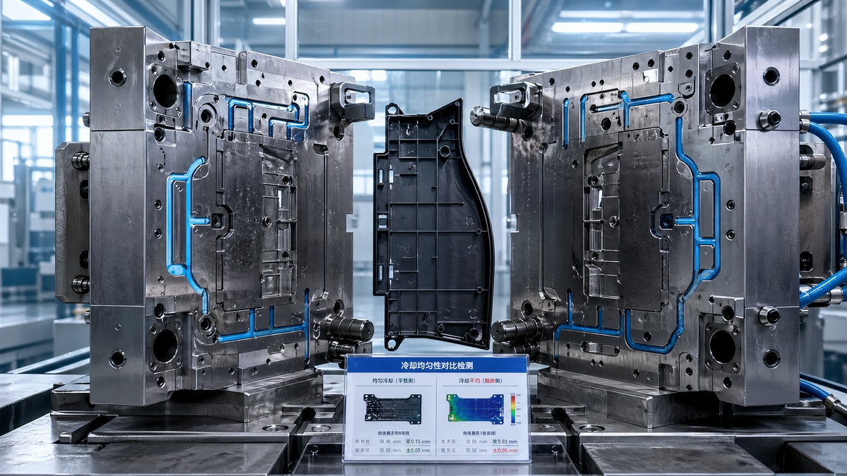 What uneven cooling in injection molding does to part quality
