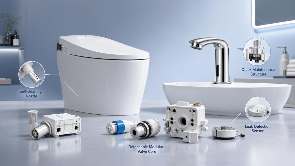 Smart Bathroom Technology Features That Make Maintenance Easier