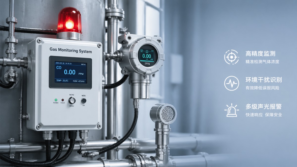 What causes false alarms in gas monitoring systems?