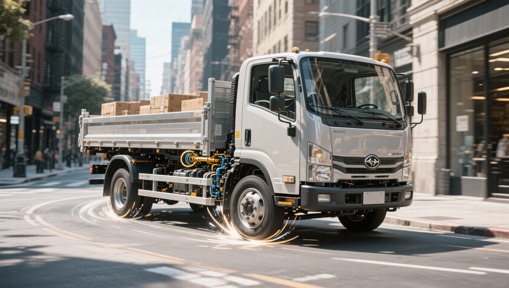 Why light duty trucks with high payload often sacrifice turning radius — and how new steering geometries fix it