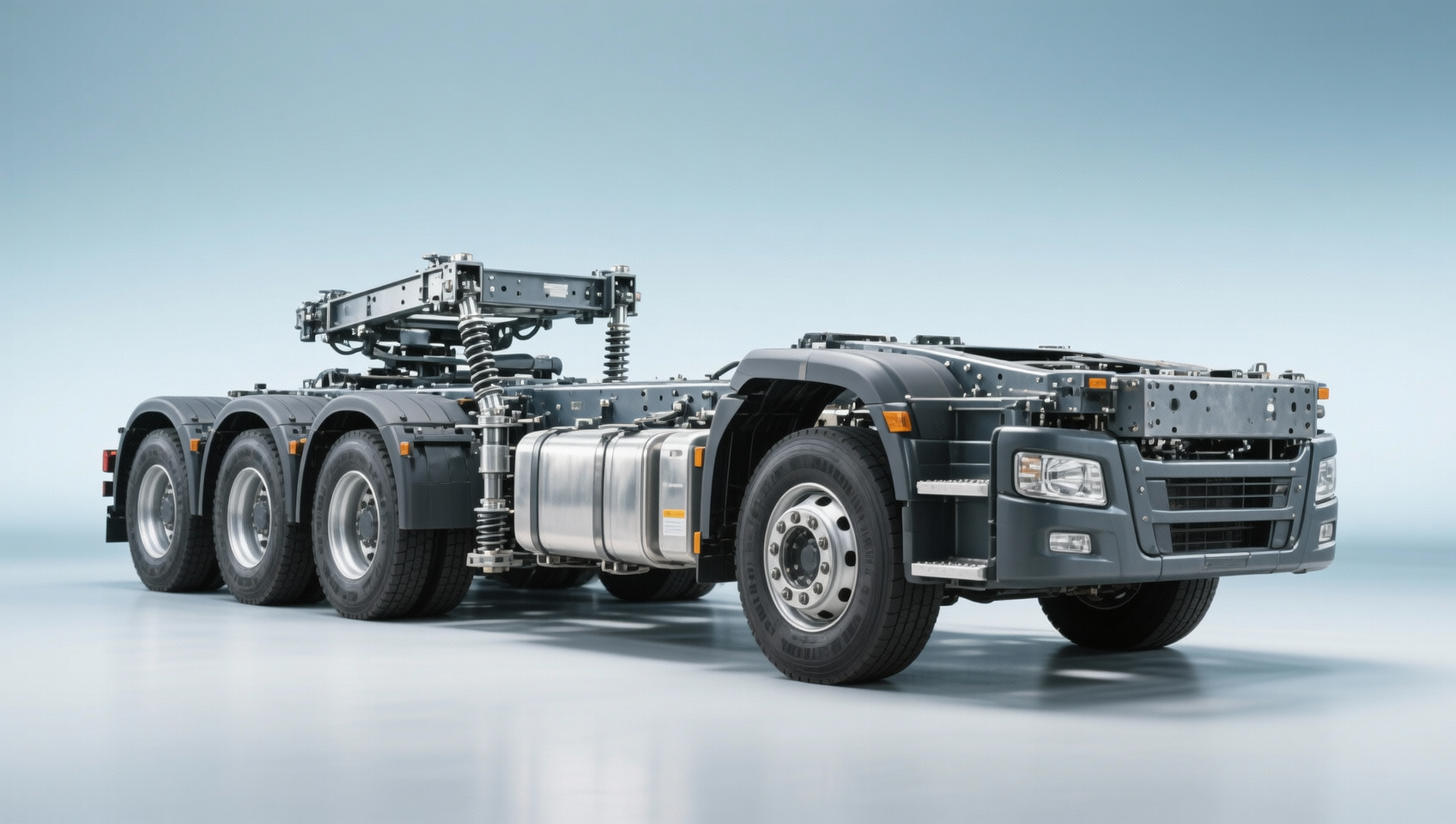 Which truck chassis suppliers for heavy haulage offer modular axle configurations for oversized load permits in the EU?