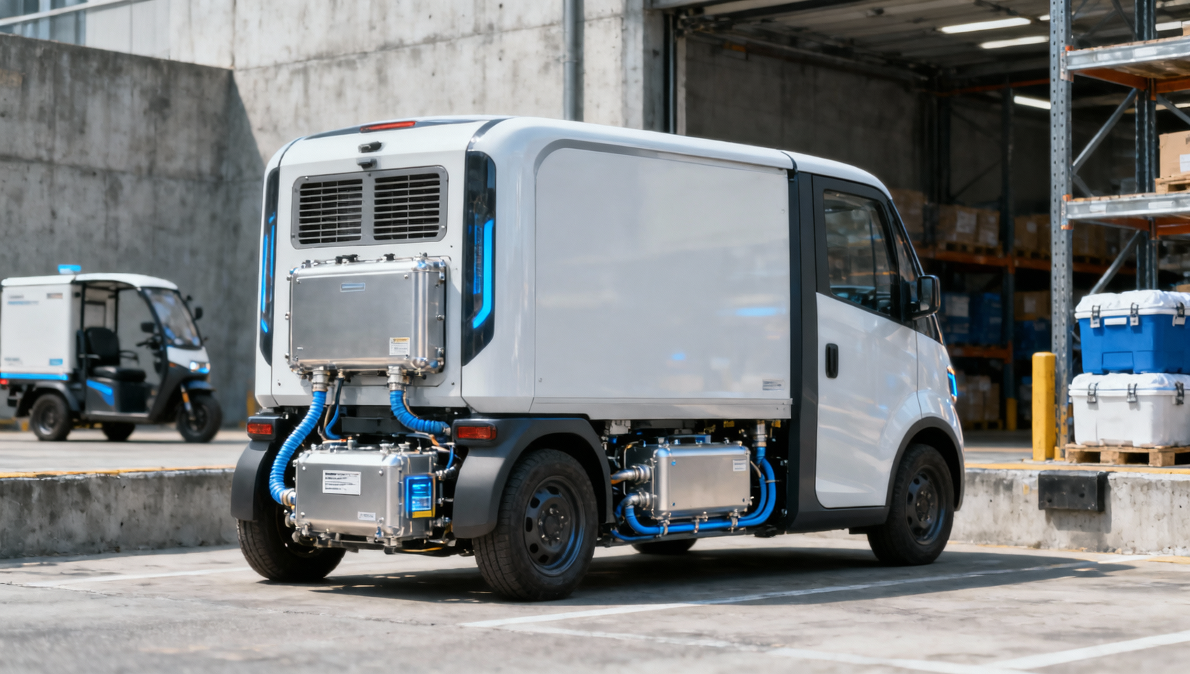Light commercial vehicle for food delivery: How battery thermal management affects range in urban stop-start cycles