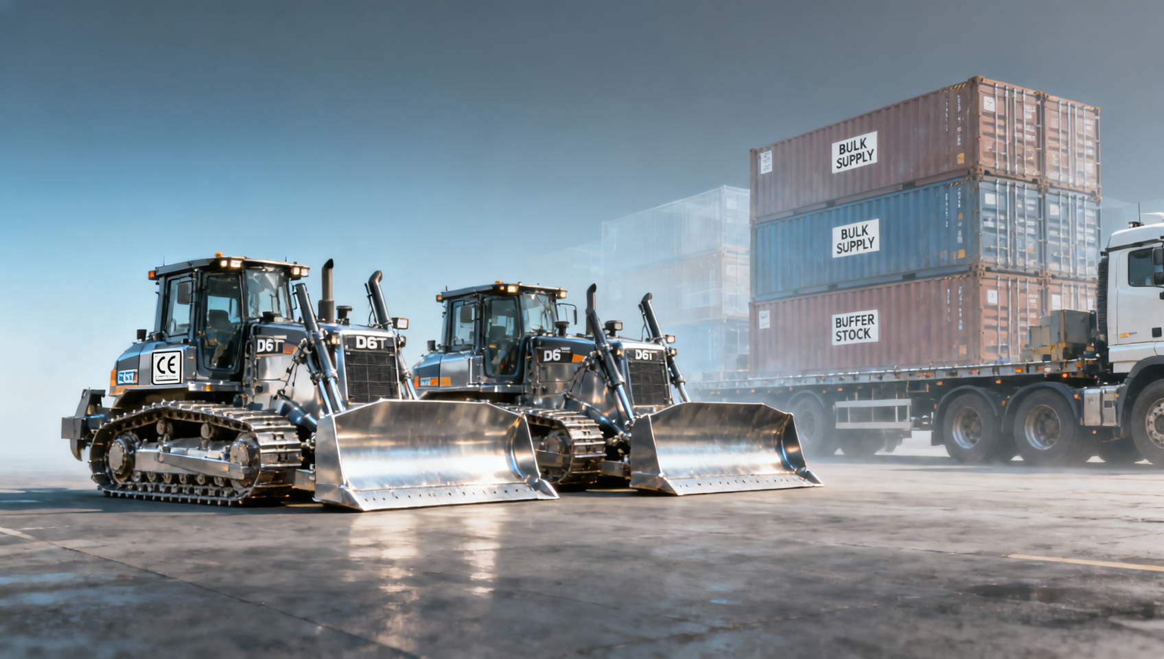 Bulldozer bulk supplier inventory models: Just-in-time vs. buffer stock during port congestion