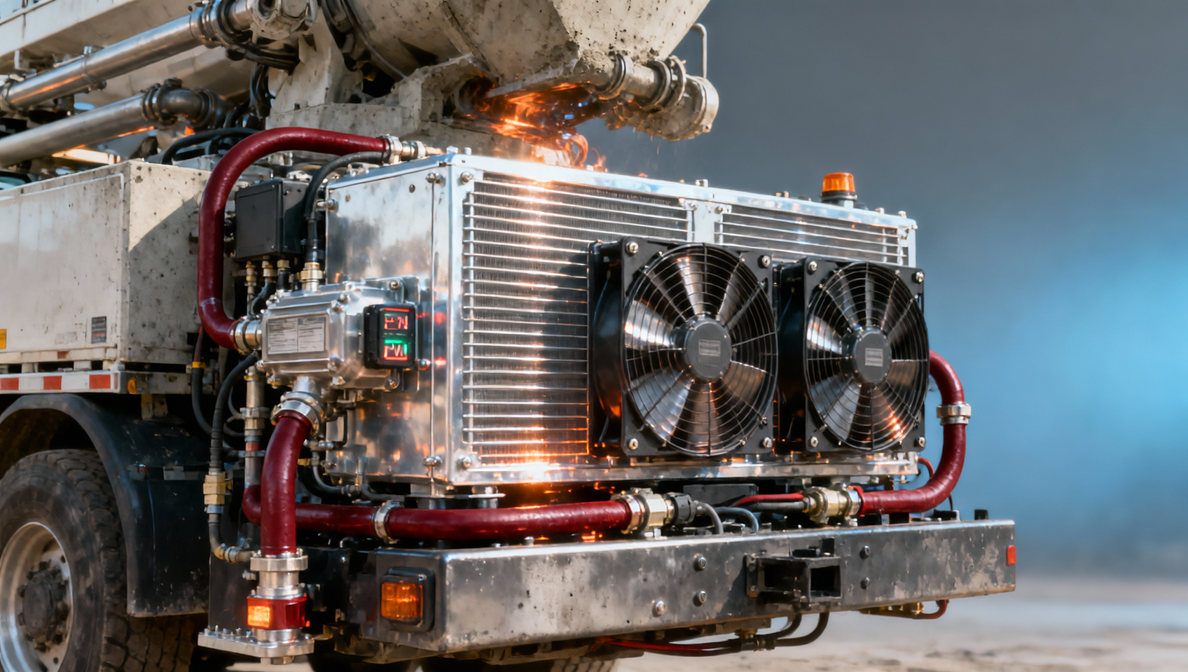 Concrete pump hydraulic oil temperature spikes during high-pressure pours—what’s safe?