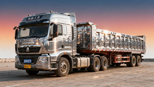 Linquan Court Auctions HOWO Tractor + Dump Semi-trailer Combo, Highlighting Potential Supply for Used Trailer Exports