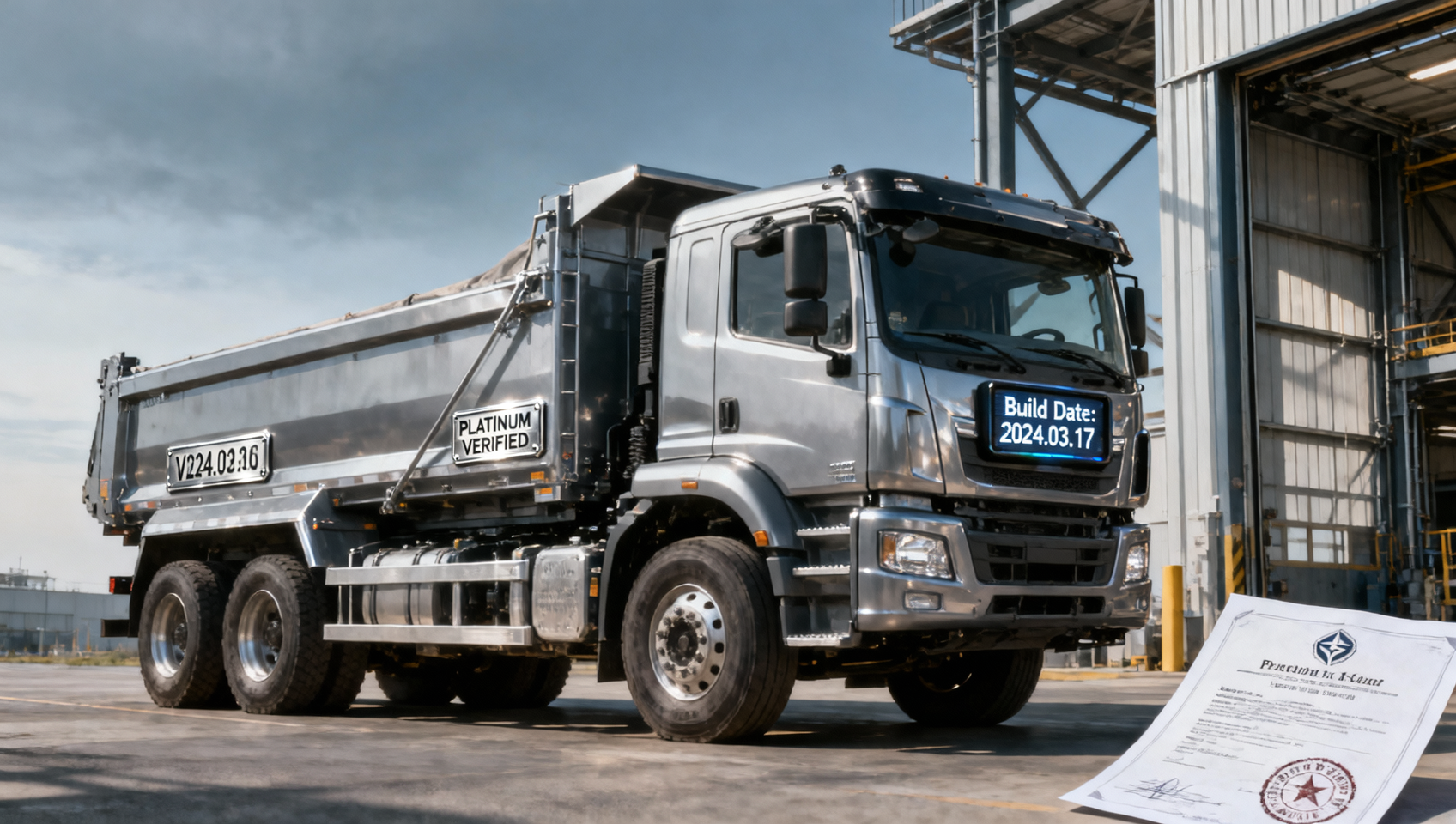 Dump truck manufacturer transparency — where to find real production dates (not just model years)