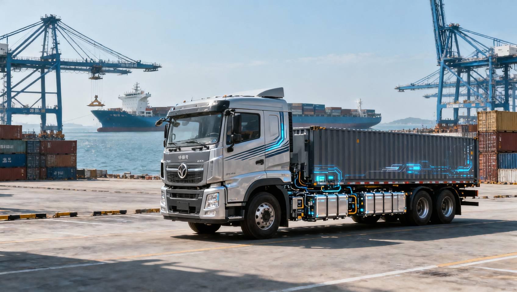 China's First 10,000-Ton Pure-Electric Smart Container Ship Sets Sail from Ningbo-Zhoushan Port