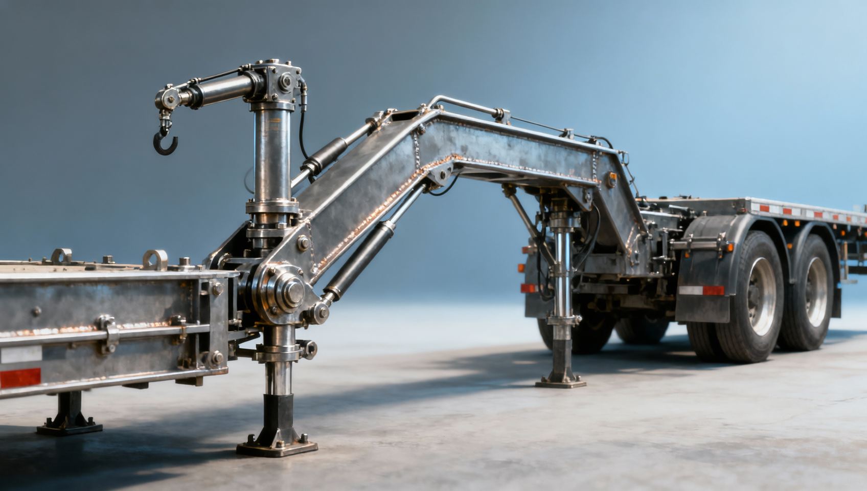 Lowbed truck gooseneck articulation limits aren’t listed in manuals — field measurements tell a different story