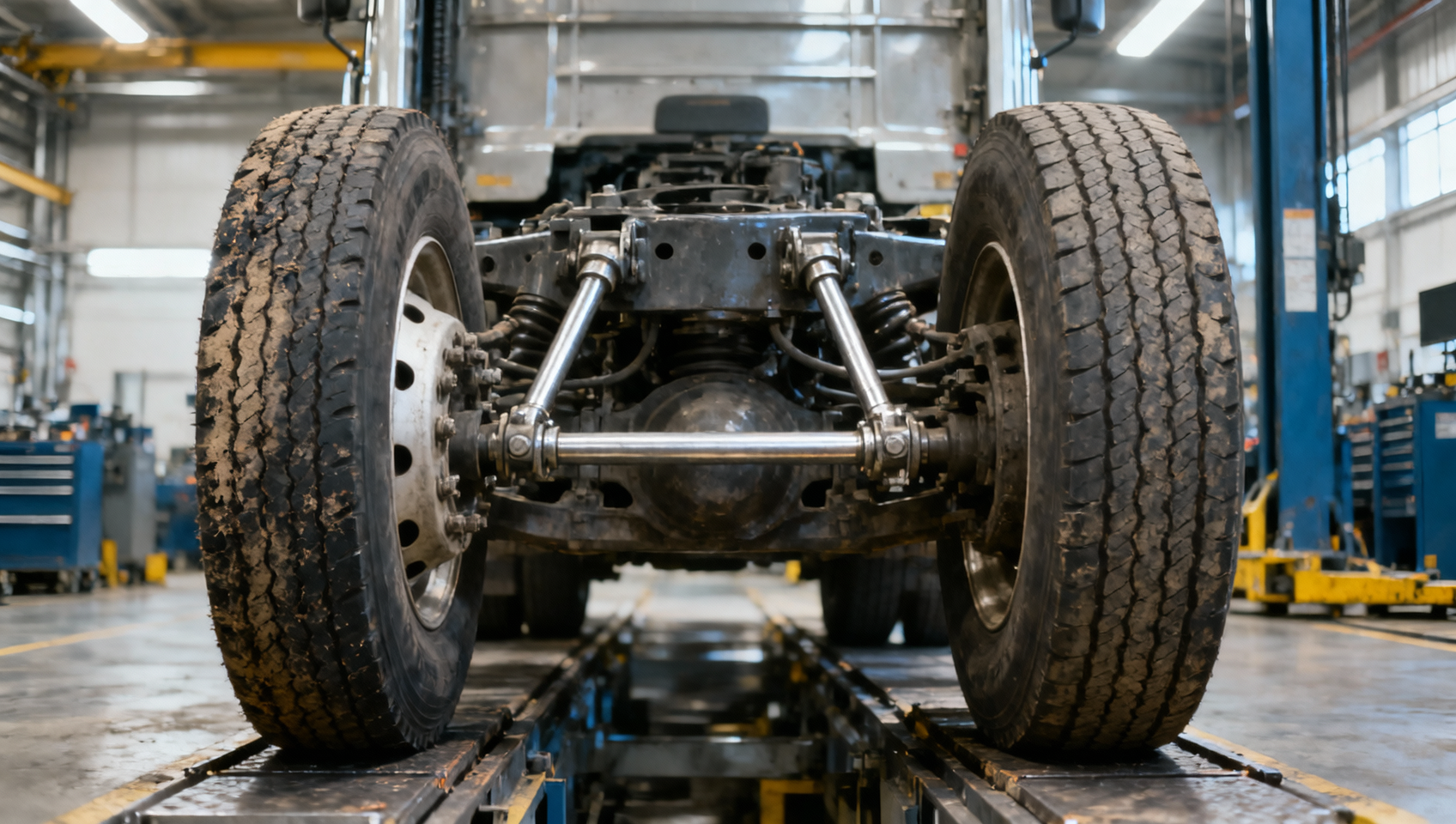 When a truck steering system problem starts with tire wear