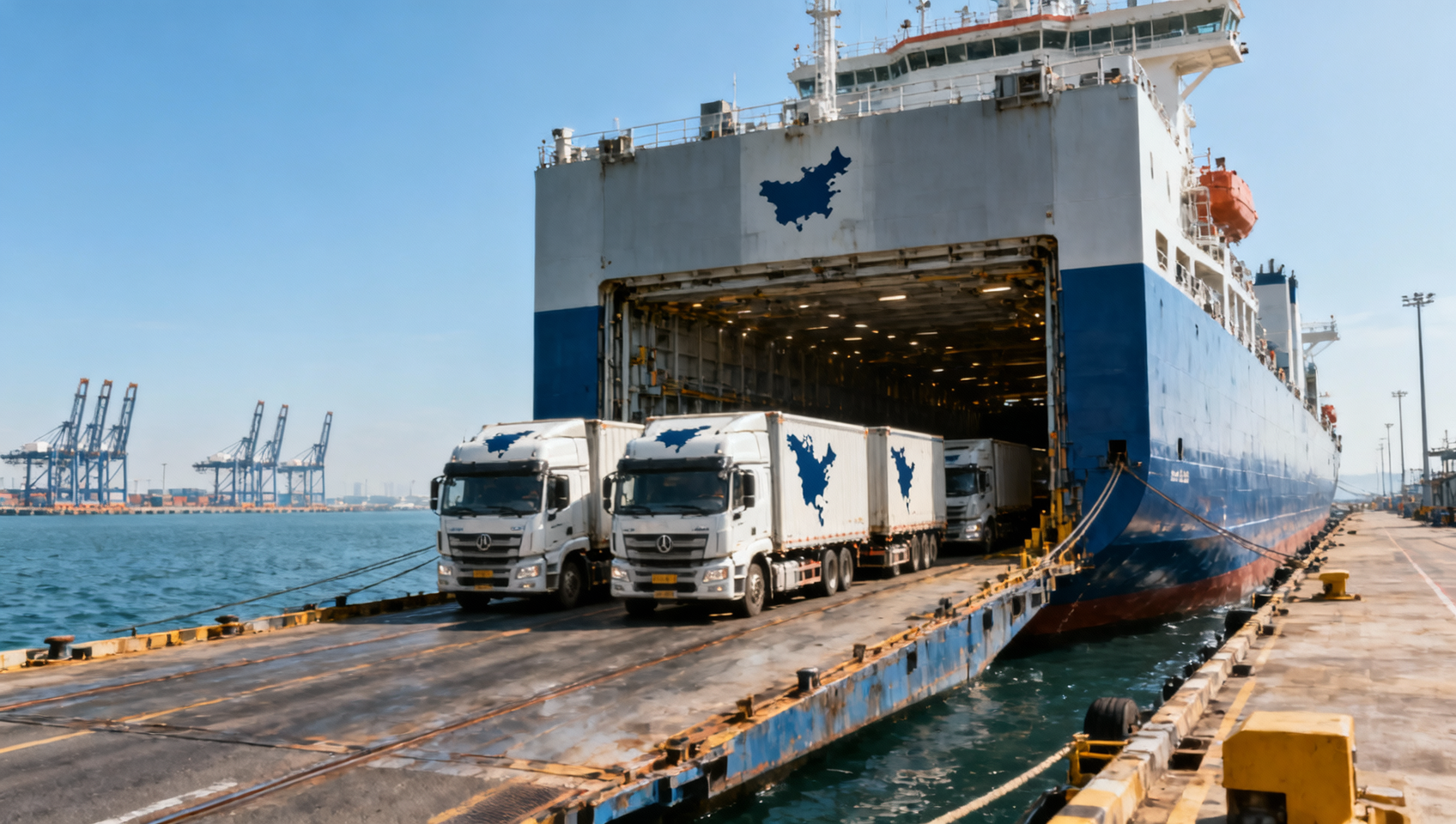 Favorable Sea Conditions in East China Coast Boost Ro-Ro Heavy Truck Exports