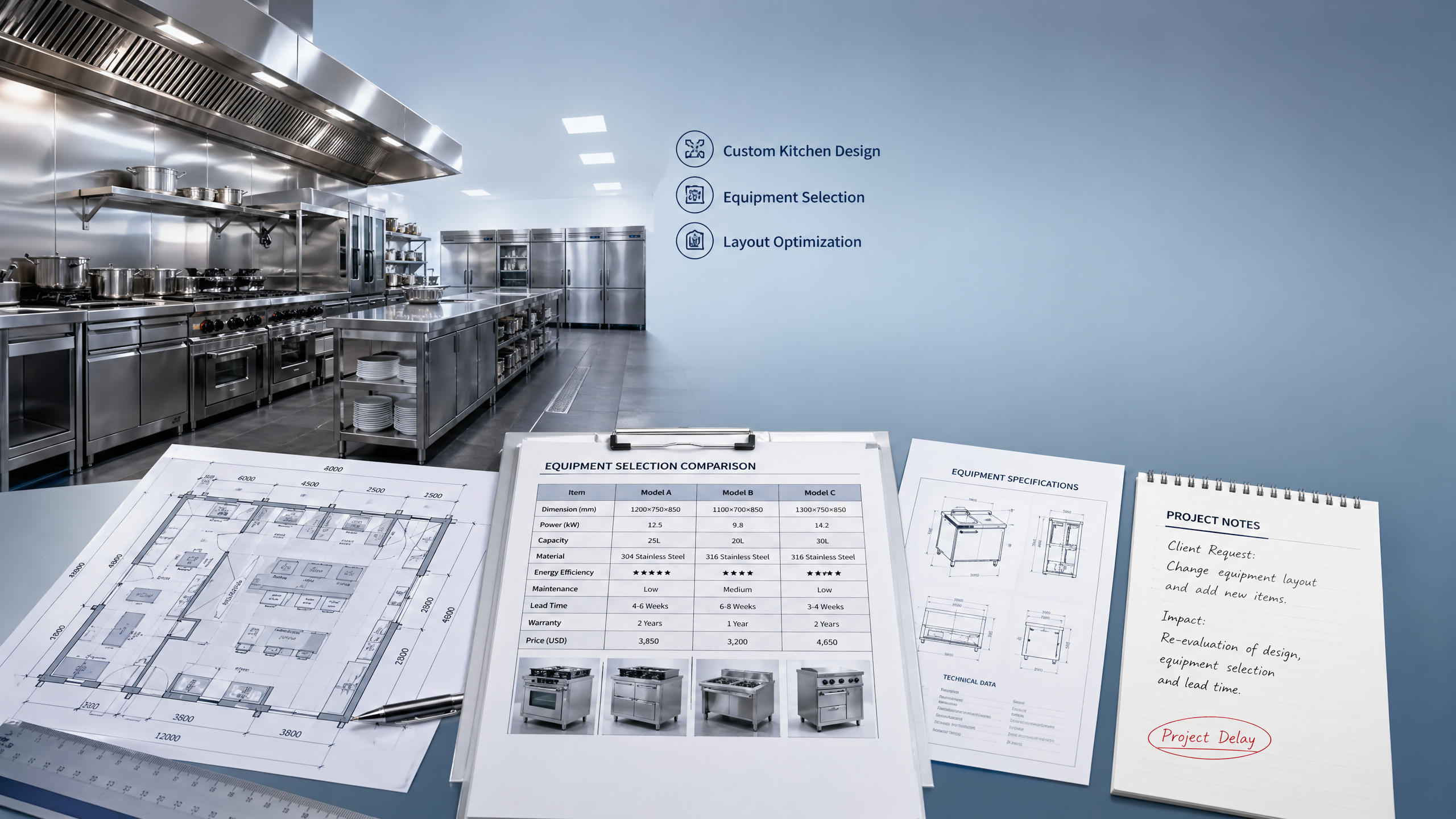 Custom kitchen design and the delays caused by late revisions