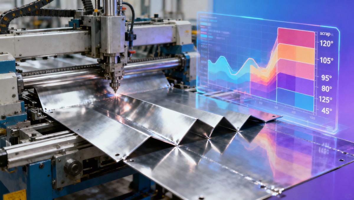 Business intelligence dashboards for sheet metal fabrication rarely track scrap by bend angle