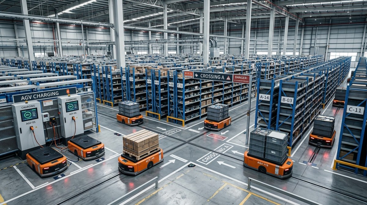 When AGV Robots Become a Bottleneck on the Shop Floor