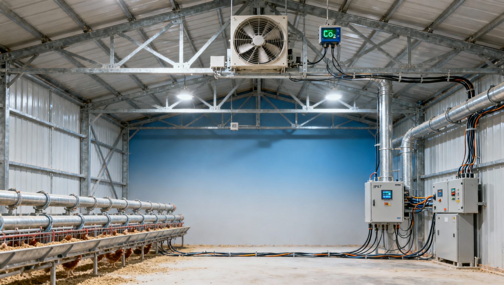 Can automated farming solutions integrate with existing ventilation and feeding hardware on legacy poultry farms
