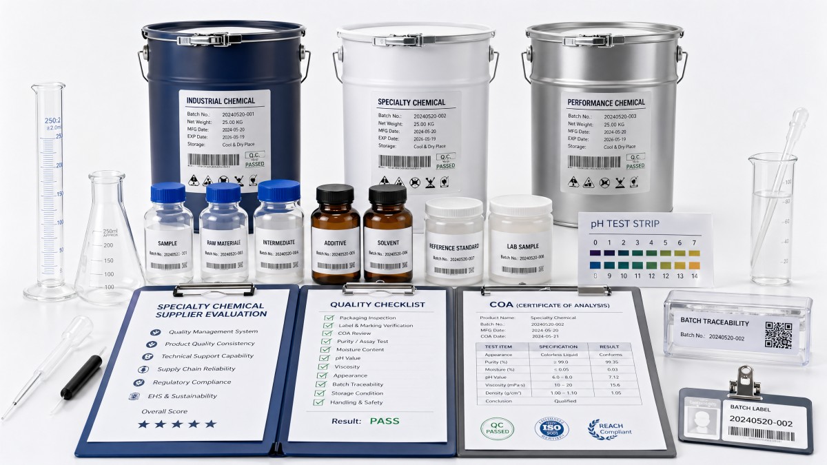 Chemical Quality Checklist for Evaluating Specialty Chemical Suppliers