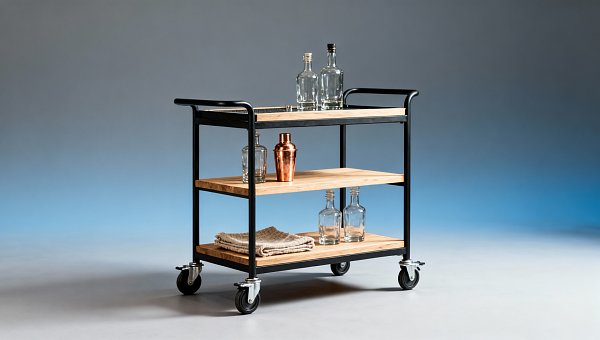 How Do Bar Carts with Wheels Solve Space Constraints in Boutique Hotel Lounges?