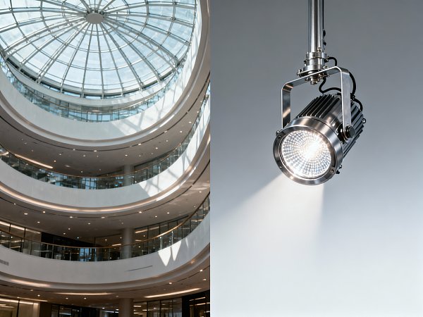 Architectural lighting fixtures passing photometric reports—but failing glare control in real-world atrium layouts